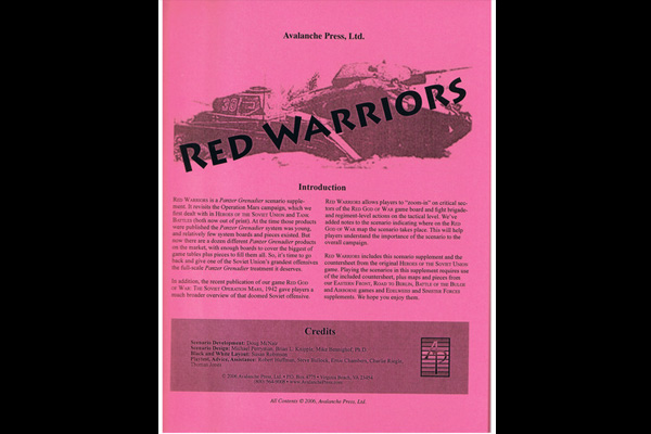 Panzer Grenadier: RED WARRIORS