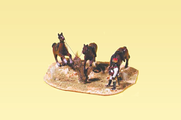 B 13 ASCARO "PENNE DI FALCO" CUSTODISCE CAVALLI (1 fig.+ 3 cav.) B 13 ASCARO "PENNE DI FALCO" CUSTODISCE CAVALLI (1 fig.+ 3 cav.)